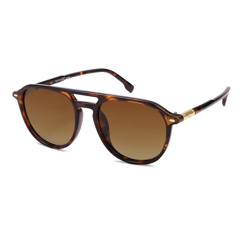 SOJOS Retro Polarized Aviator Sunglasses for Women Men,Trendy Square Shades UV400 Protection SJ26... | Amazon (US)