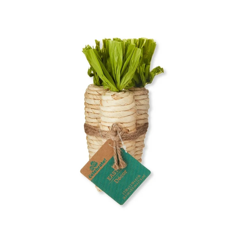 Easter Natural Carrot Bundle Decoration, 8.5 in, by Way To Celebrate | Walmart (US)