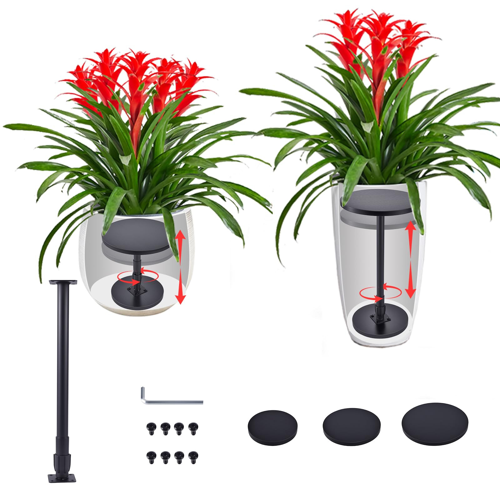 Adjustable Large Plant Riser for Indoor/Outdoor Pots 12.8-21" Universal Plant Stand with 6/8/10" ... | Amazon (US)