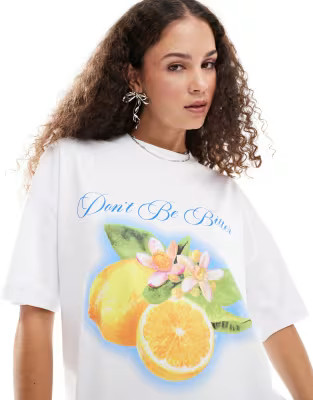 COLLUSION oversized t-shirt with lemon print | ASOS (Global)