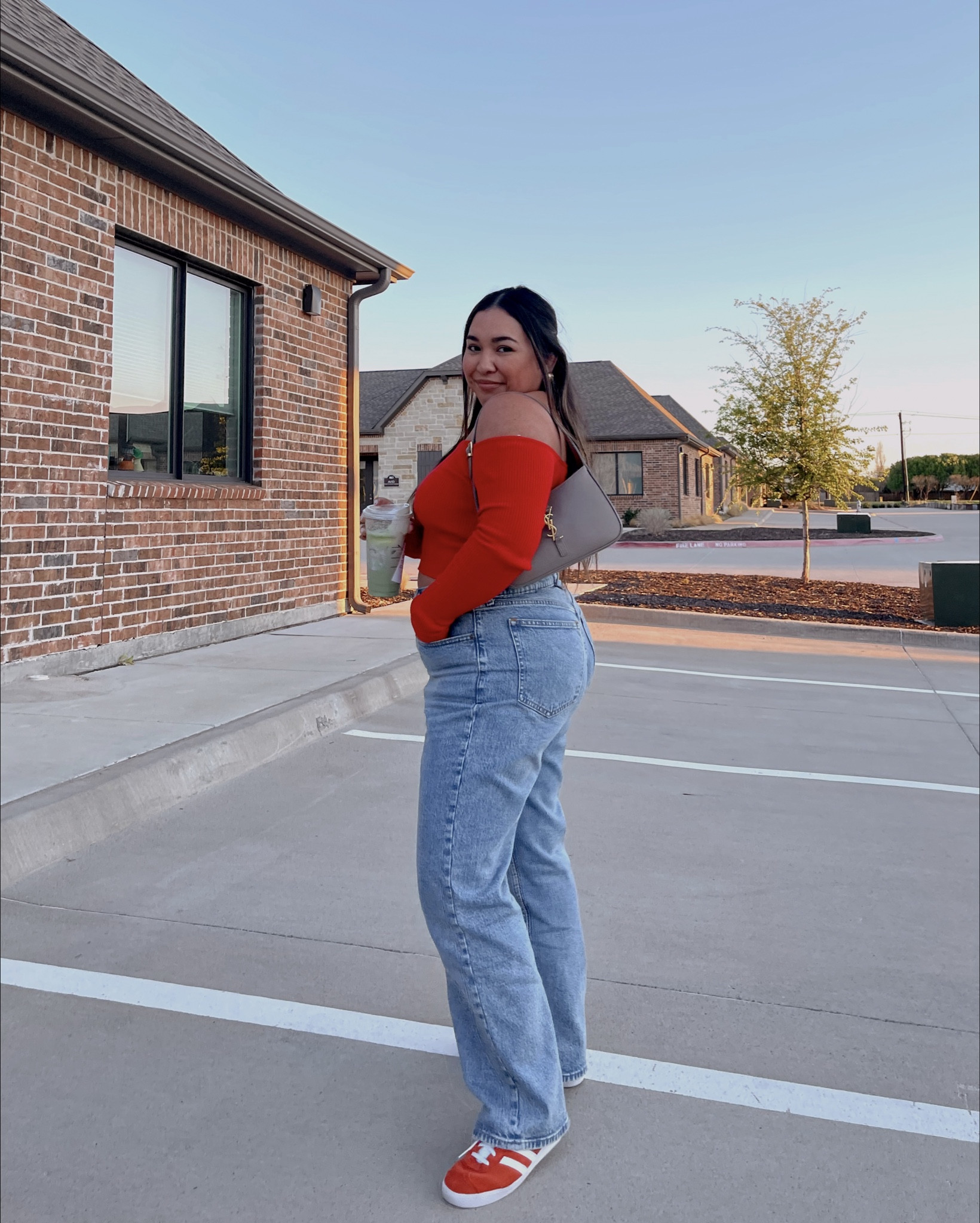 Red being a spring color is a vibe ❣️✨
Top is 60% off, jeans are 15% off and shoes are 25% off

red top, off the shoulder top, high waisted jeans, Abercrombie jeans, red adidas, adidas gazelle 

#LTKsalealert #LTKfindsunder100 #LTKmidsize
