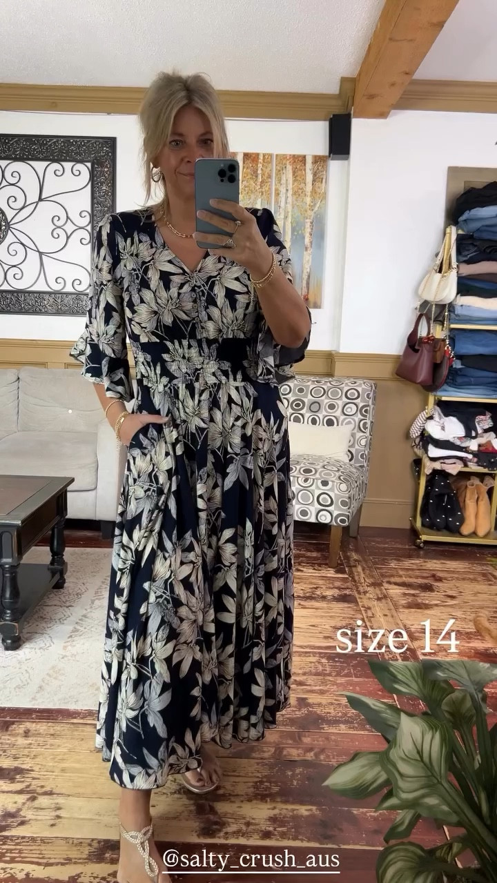 size 14 @salty_crush_aus Lovely dress for spring & summer. 
Code NICOLELIERSC15

#LTKSaleAlert #LTKSeasonal #LTKMidsize