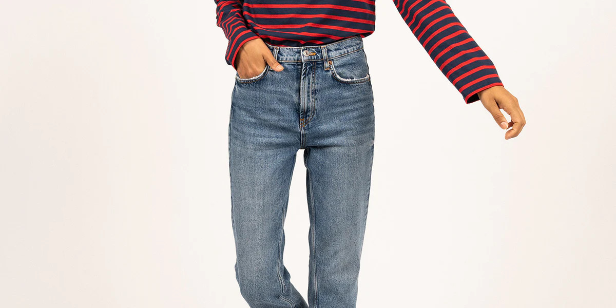 MINQUIERS MODERN - Authentic Breton Stripe Shirt | Soft Cotton | Men Fit (NAVY / RED) | Saint James USA