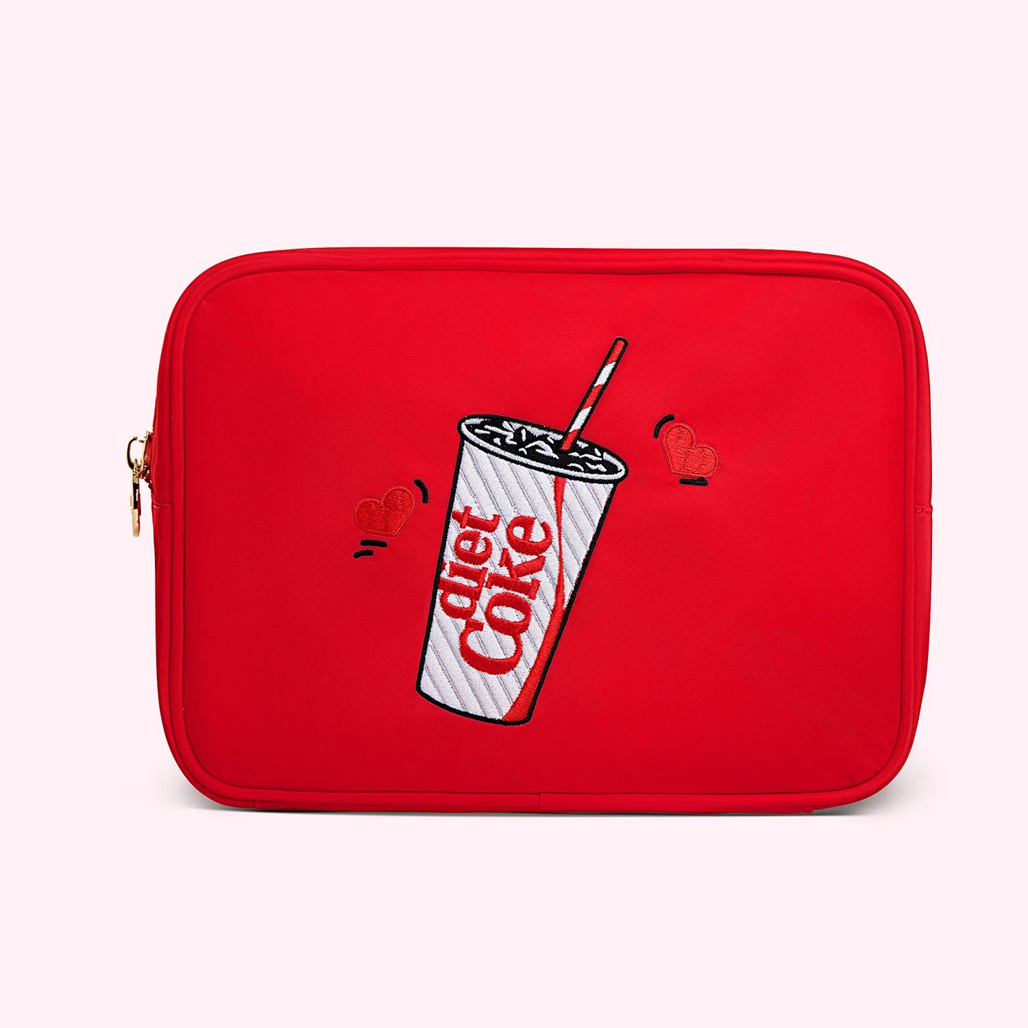Embroidered Fountain Diet Coke Large Pouch | Stoney Clover Lane | Stoney Clover Lane