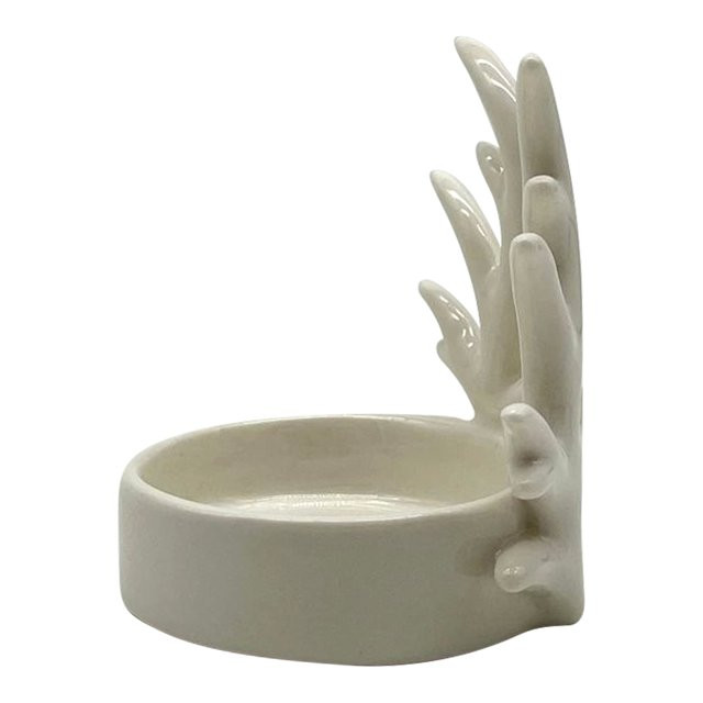 Holiday Time Christmas Decorative 2.75'' Small Antler Ceramic White Candle Holder, Tealight Holde... | Walmart (US)