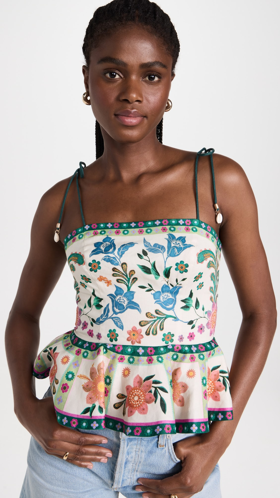 Zimmermann Ginger Scallop Peplum Top | Shopbop | Shopbop