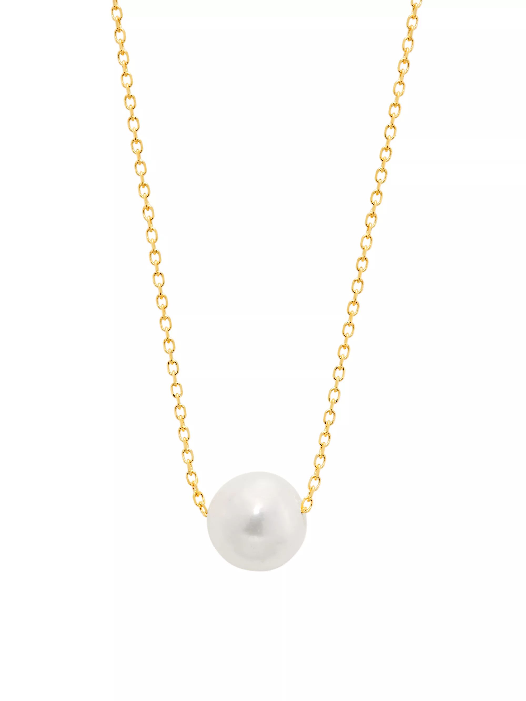 14K Yellow Gold & Pearl Pendant Necklace | Saks Fifth Avenue