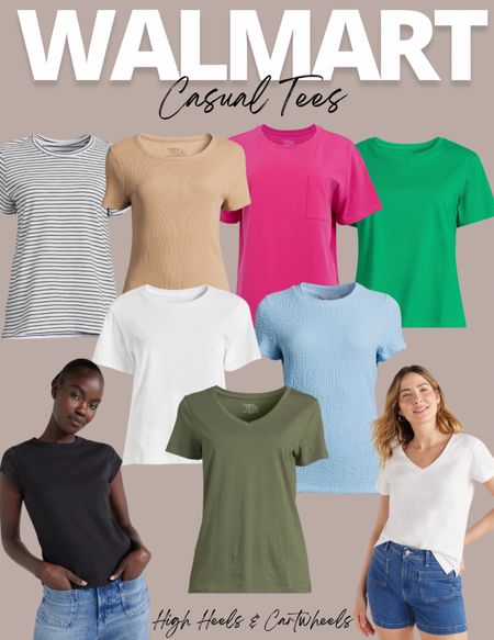 Walmart has such a wide variety of casual tees, perfect for any time of year. These range in price from $5-$12  

#LTKFindsUnder50