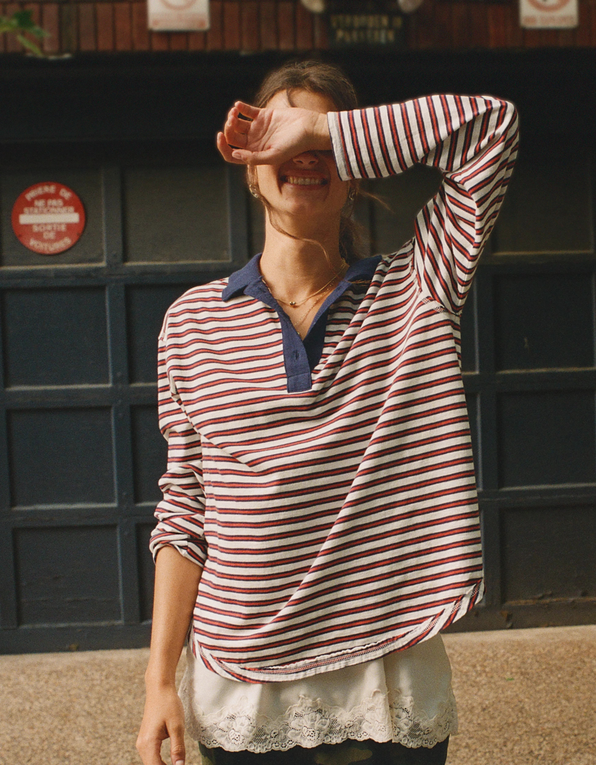 Aerie Cozy Polo Boyfriend T-Shirt | Aerie