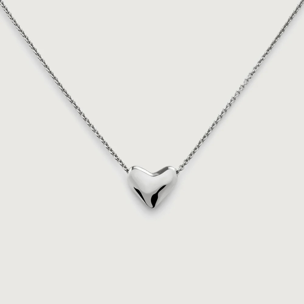 Sterling Silver Heart Chain Necklace | Monica Vinader (US)