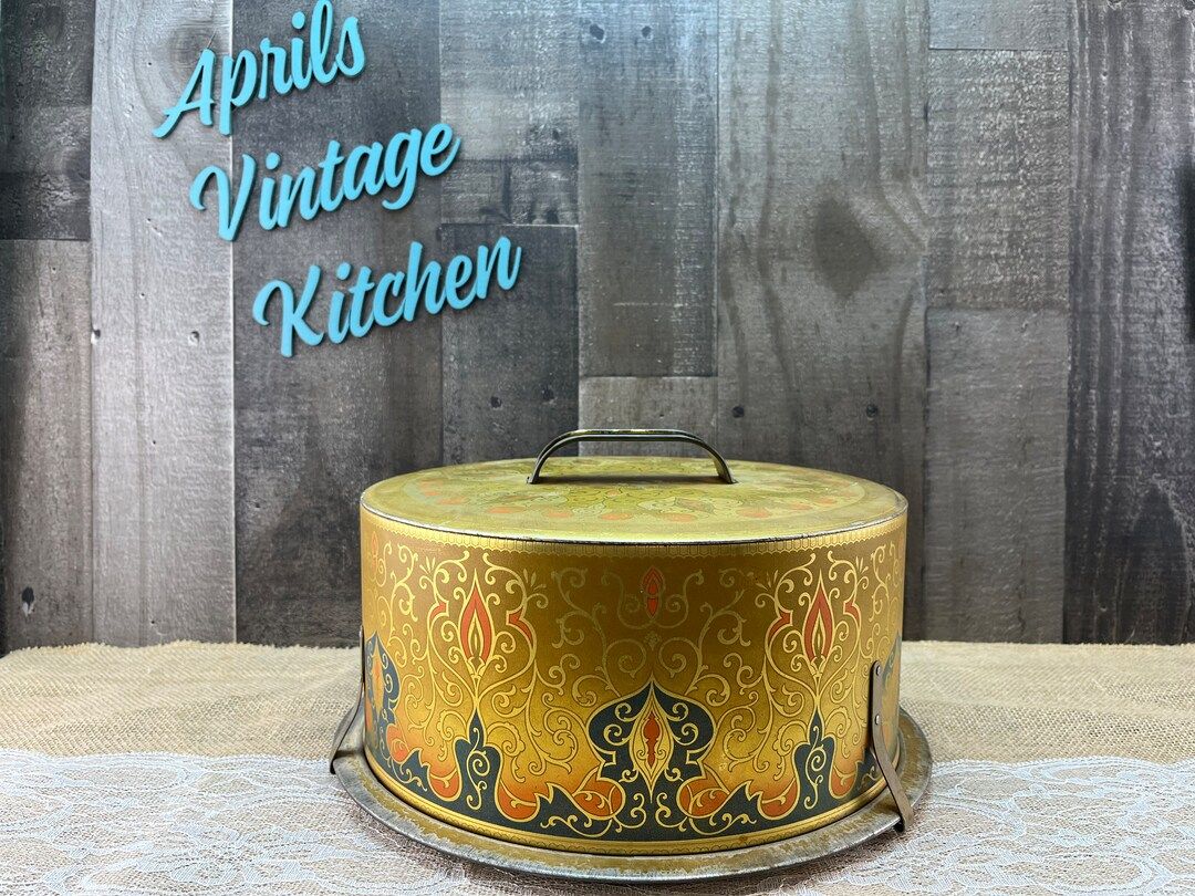 Vintage Avon Perfection Primitive Cake Holder Carrier Caddy Saver Tin | Etsy (US)