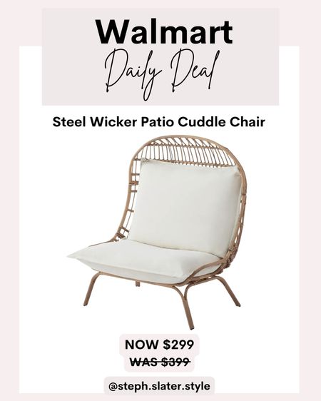 Steel wicker patio cuddle chair

#LTKSeasonal #LTKsalealert #LTKFind