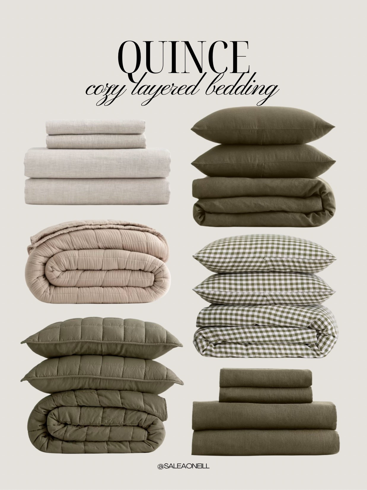olive bedding 😍✨🫒 use code INFG-26SALEAONEILL10 for 10% off your first order! 


Quince bedding, linen bedding, olive bedding, green bedding, bedding for spring, gingham bedding, layered bedding, fluffy bedding, cozy bedding