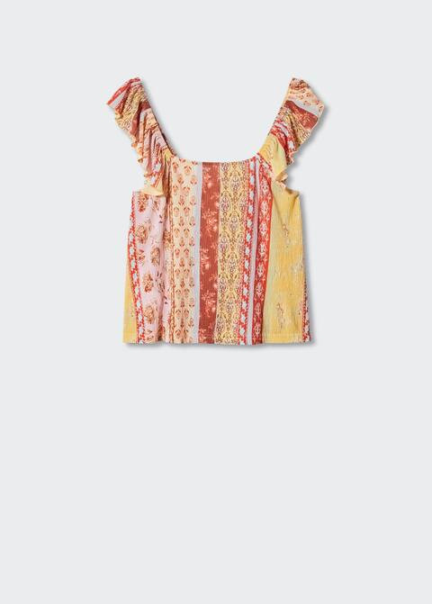 Patterned texture top | MANGO (UK)