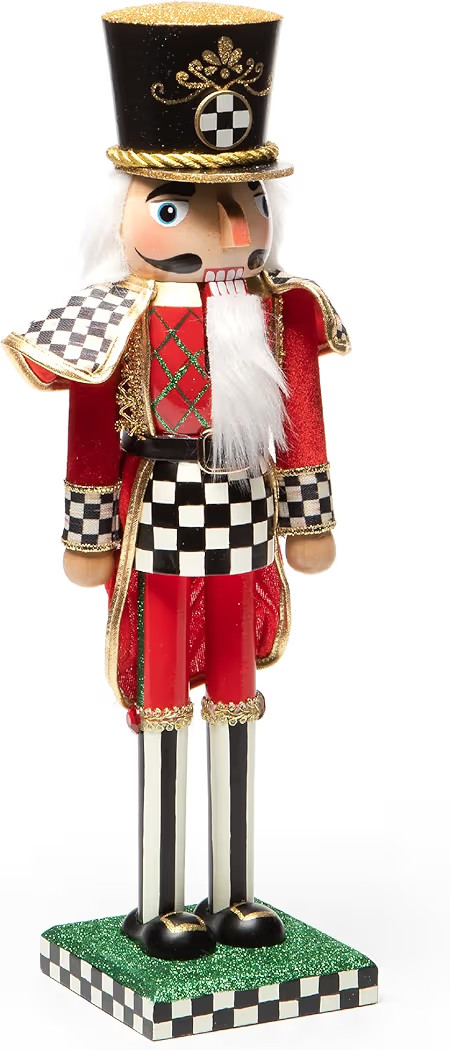 MACKENZIE-CHILDS Decorative Nutcracker Figurine, Wooden Nutcracker Christmas Home Decor, Christma... | Amazon (US)