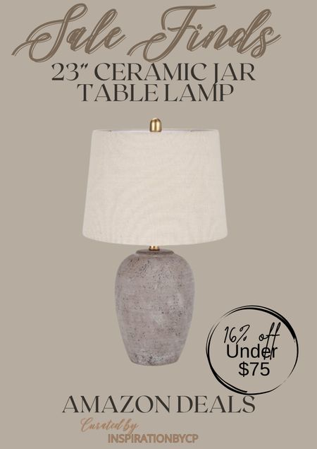 Designer inspired rustic ceramic lamp
Organic modern, table lamp, ceramic jar lamp, living room decor, bedroom decor, Amazon home, look for less

#LTKfindsunder100 #LTKhome #LTKsalealert