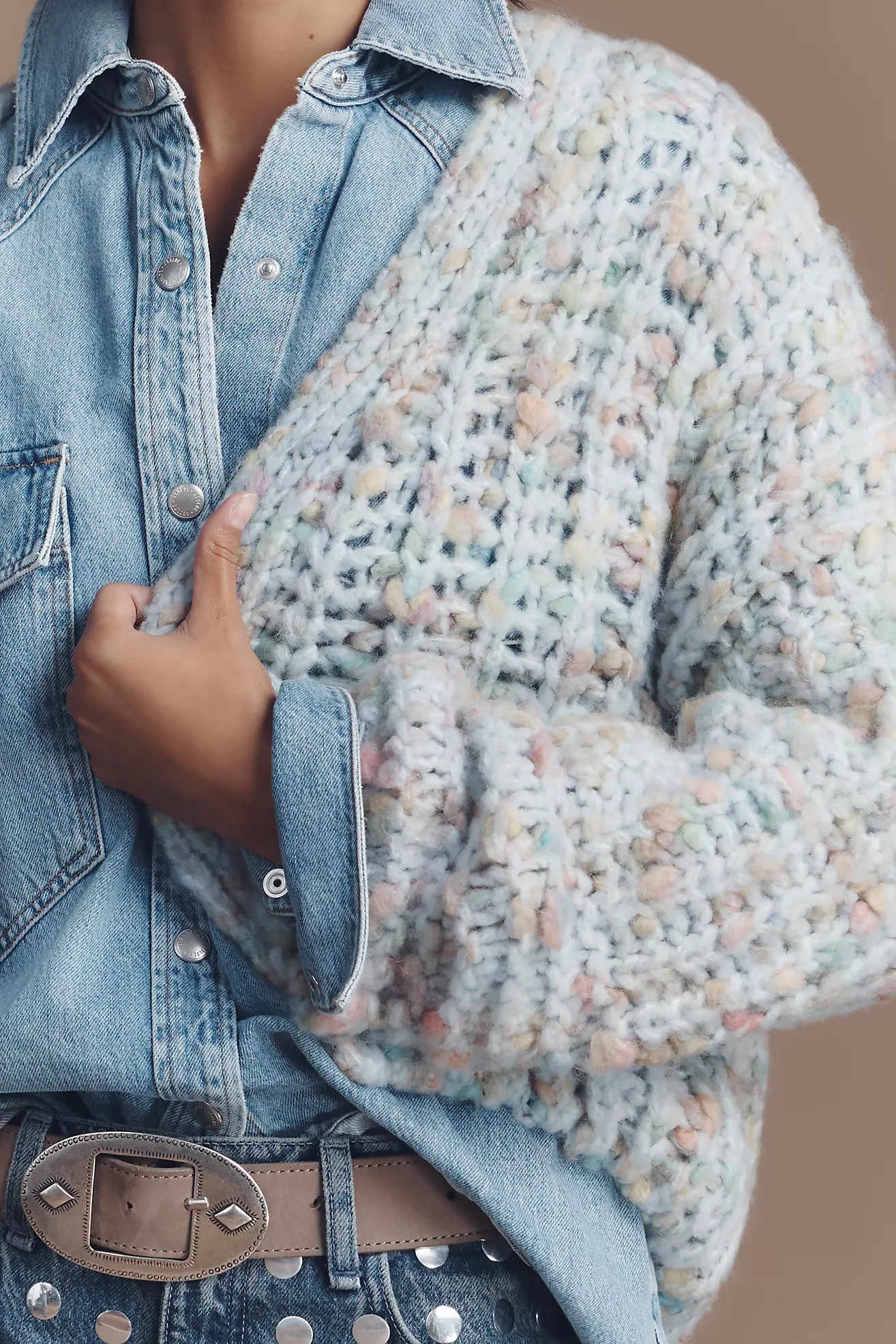 By Anthropologie Chunky Open-Front Cardigan Sweater | Anthropologie (US)