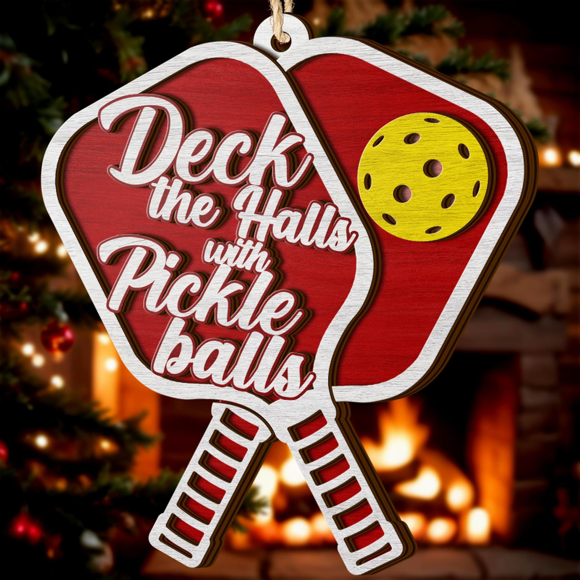 V VIBEPY All Over Printed Pickleball Ornament 2025, Pickleball Christmas Ornaments, Pickleball Gi... | Amazon (US)