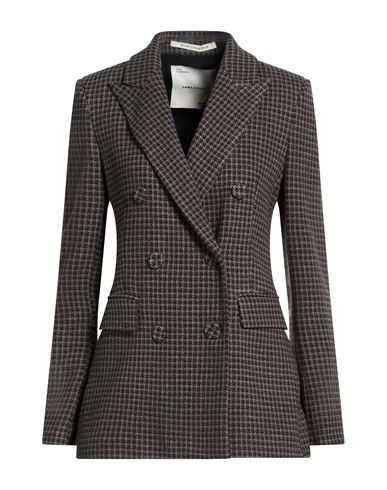 Emma & Gaia Woman Blazer Taupe Size 10 Polyester, Cotton, Elastane | YOOX (US)