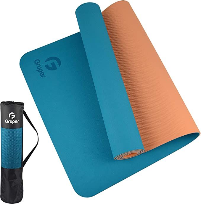 Gruper Yoga Mat Non Slip, Eco Friendly Fitness Exercise Mat with Carrying Strap,Pro Yoga Mats for... | Amazon (US)