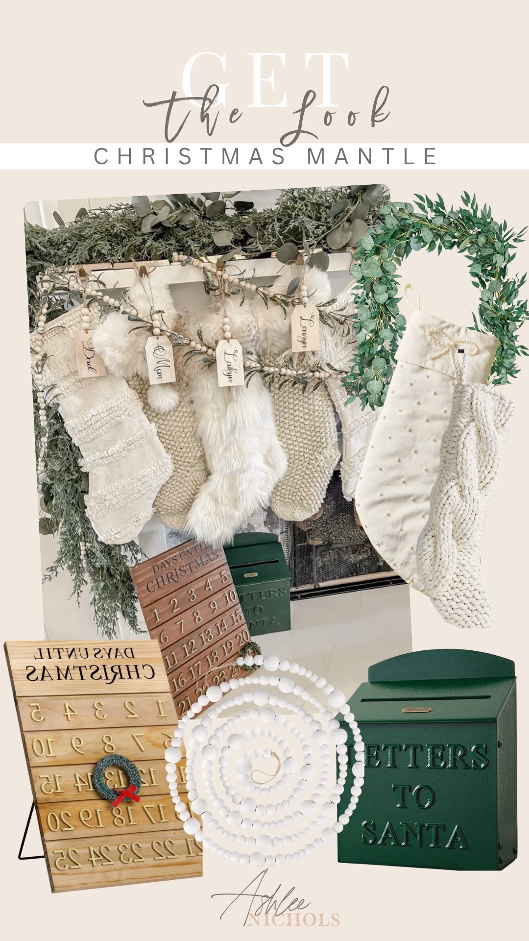 Christmas mantle decor