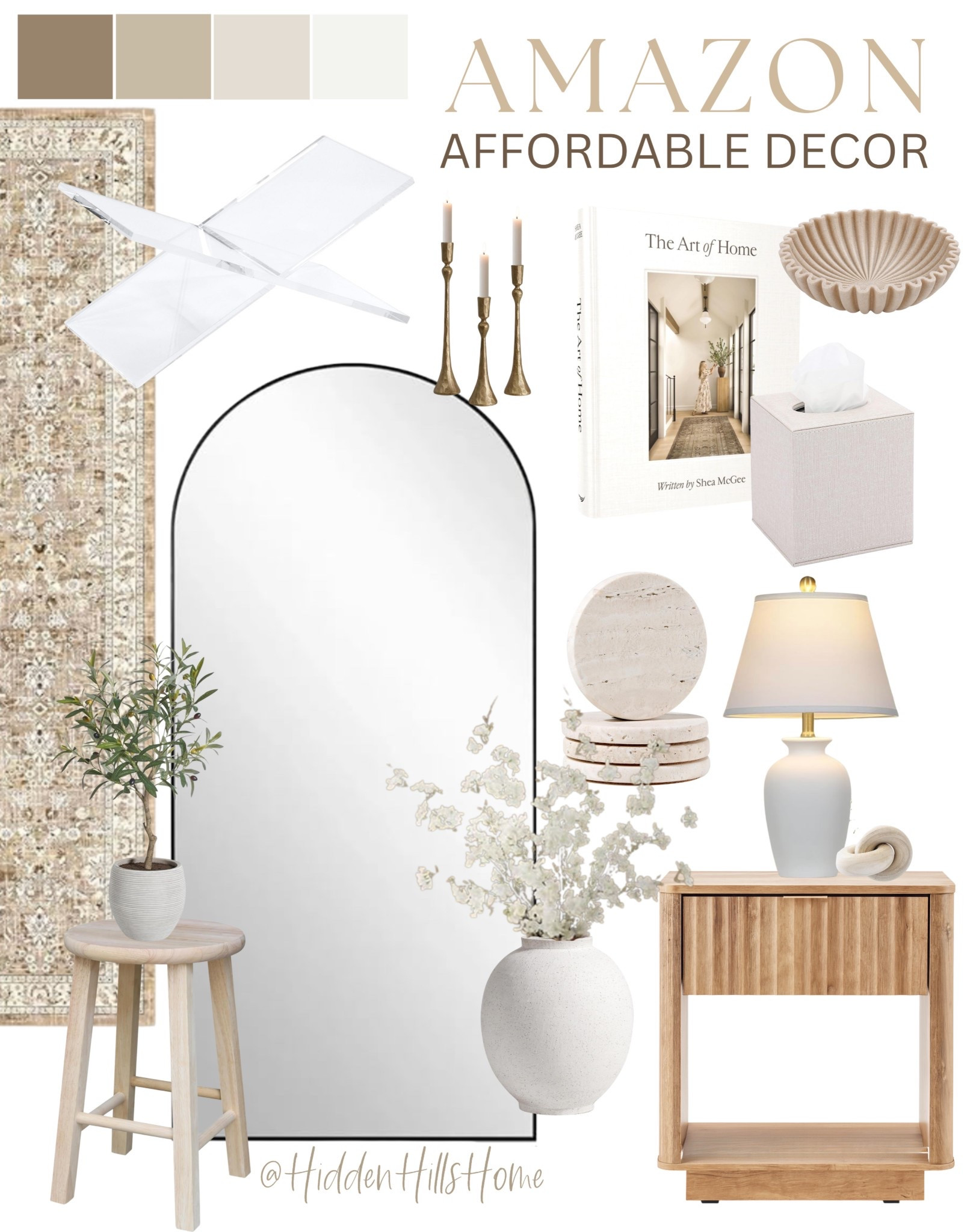 Affordable home decor finds from Amazon! Amazon home decor, Amazon arch mirror, Amazon nightstands, Amazon coffee table books, Amazon runner, Amazon finds 

#LTKSaleAlert #LTKFindsUnder100 #LTKHome