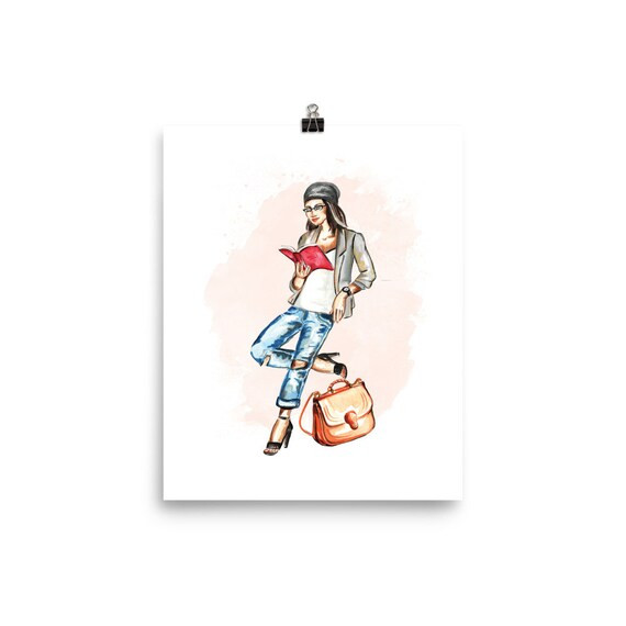 La Sorbonne Girl Paris Print Reading in Paris Parisian | Etsy | Etsy (US)