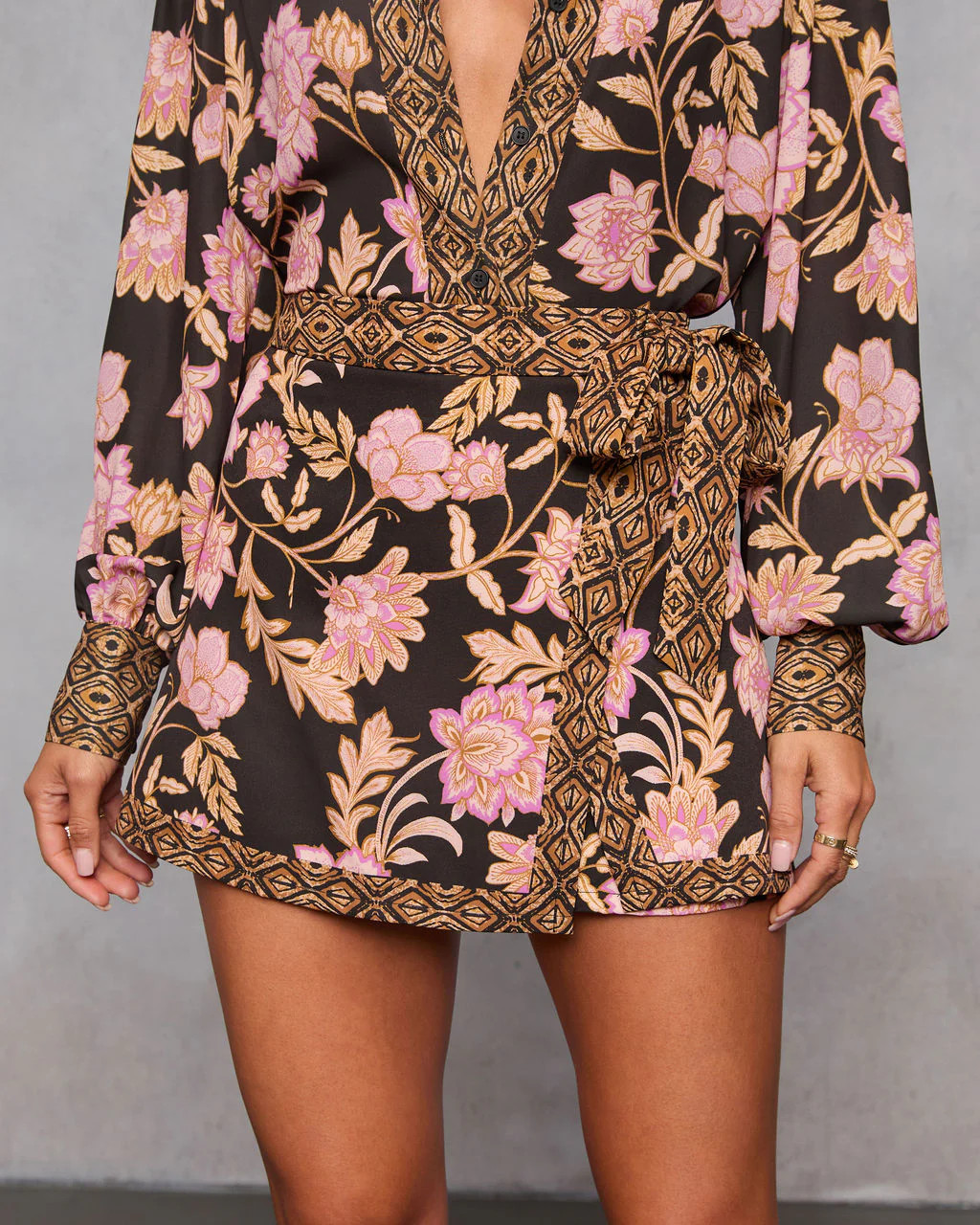 Ivy Embrace Floral Wrap Mini Skort | VICI
