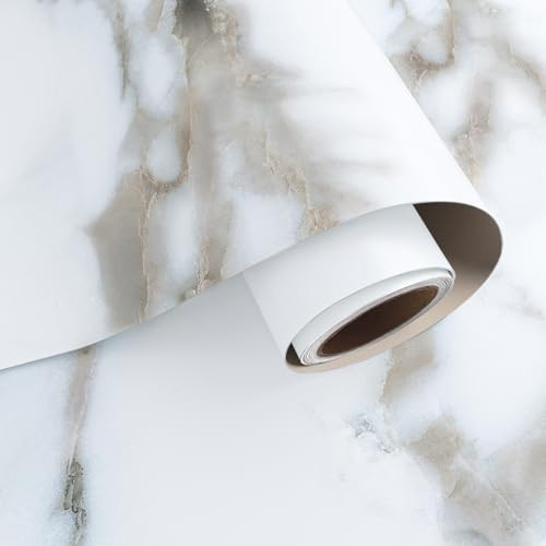 VaryPaper Marble Contact Paper Peel and Stick Countertops Waterproof Kitchen Counter Top Vinyl Wrap Removable Self Adhesive Countertop Laminate Marble Wallpaper for Bathroom Laundry Room 15.7''x78.7'' | Amazon (US)