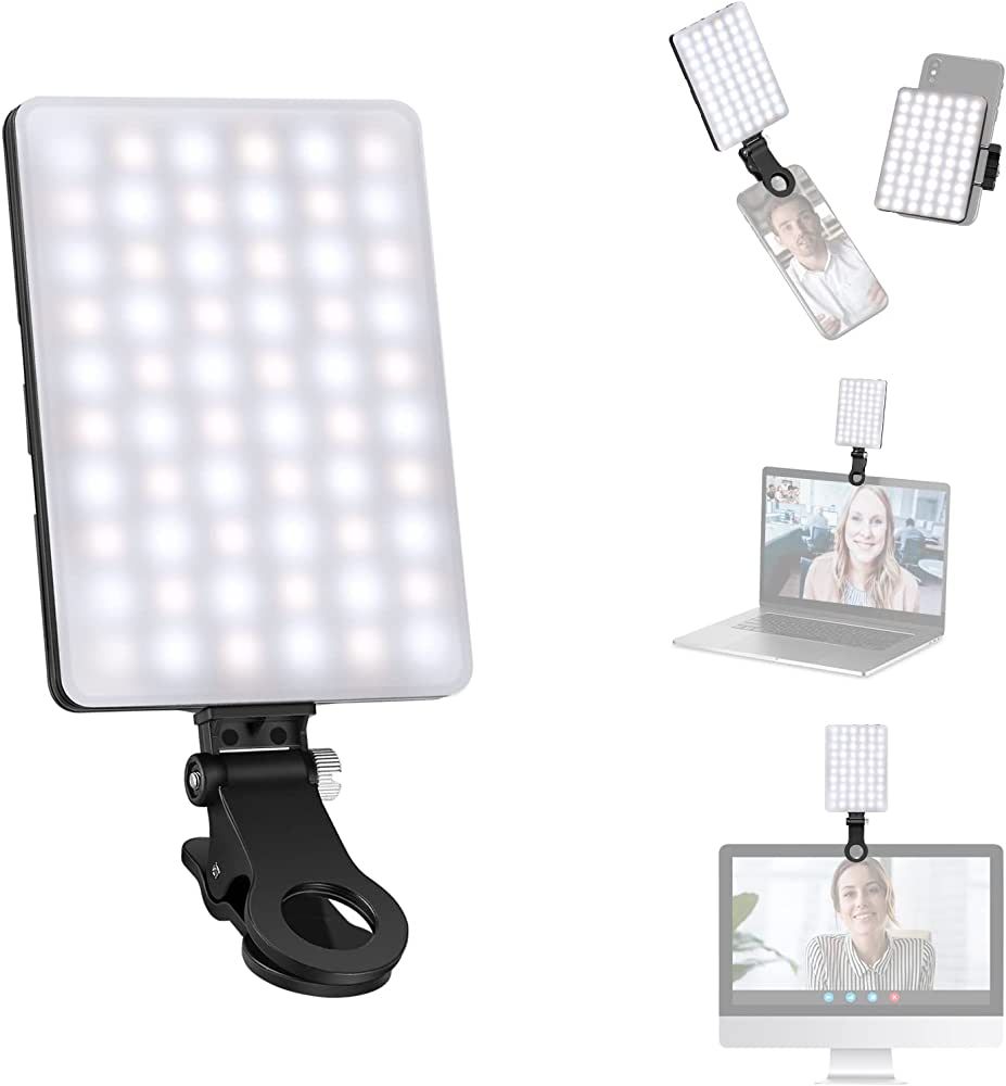 Neewer LED Video Conference Light Kit with Clip & Phone Holder for iPhone/Tablet/Laptop, Dimmable... | Amazon (US)