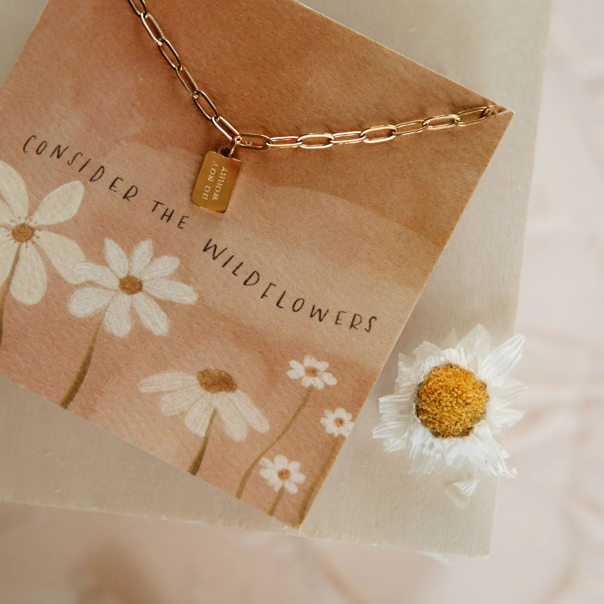 Do Not Worry Tag Necklace | Dear Heart
