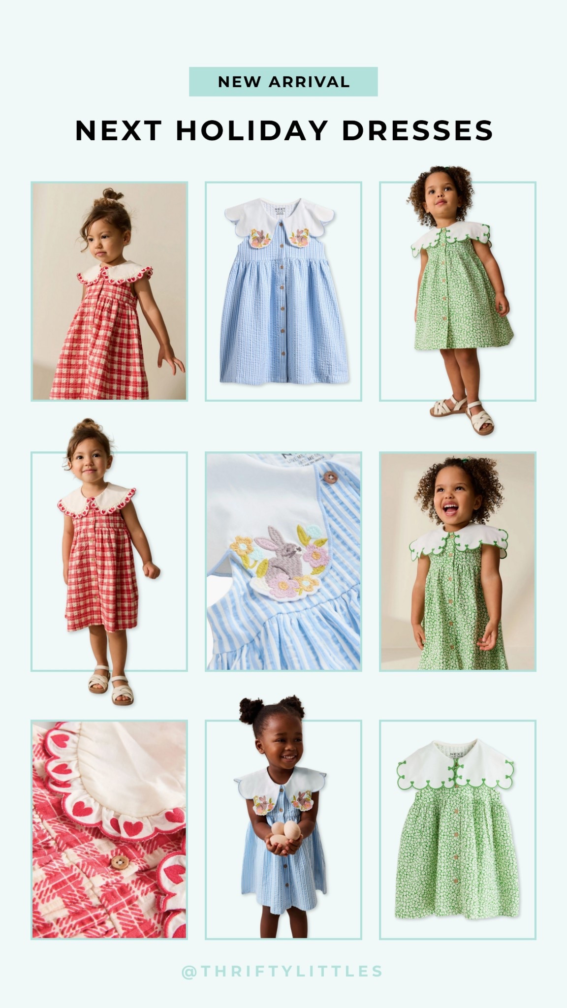 Your girls' festive fits for the next 3 holidays- Valentines, St. Patricks, and Easter- are brought to you by these new NEXT dresses! 🩷 ☘️ 🐣

#LTKSeasonal #LTKBaby #LTKKids