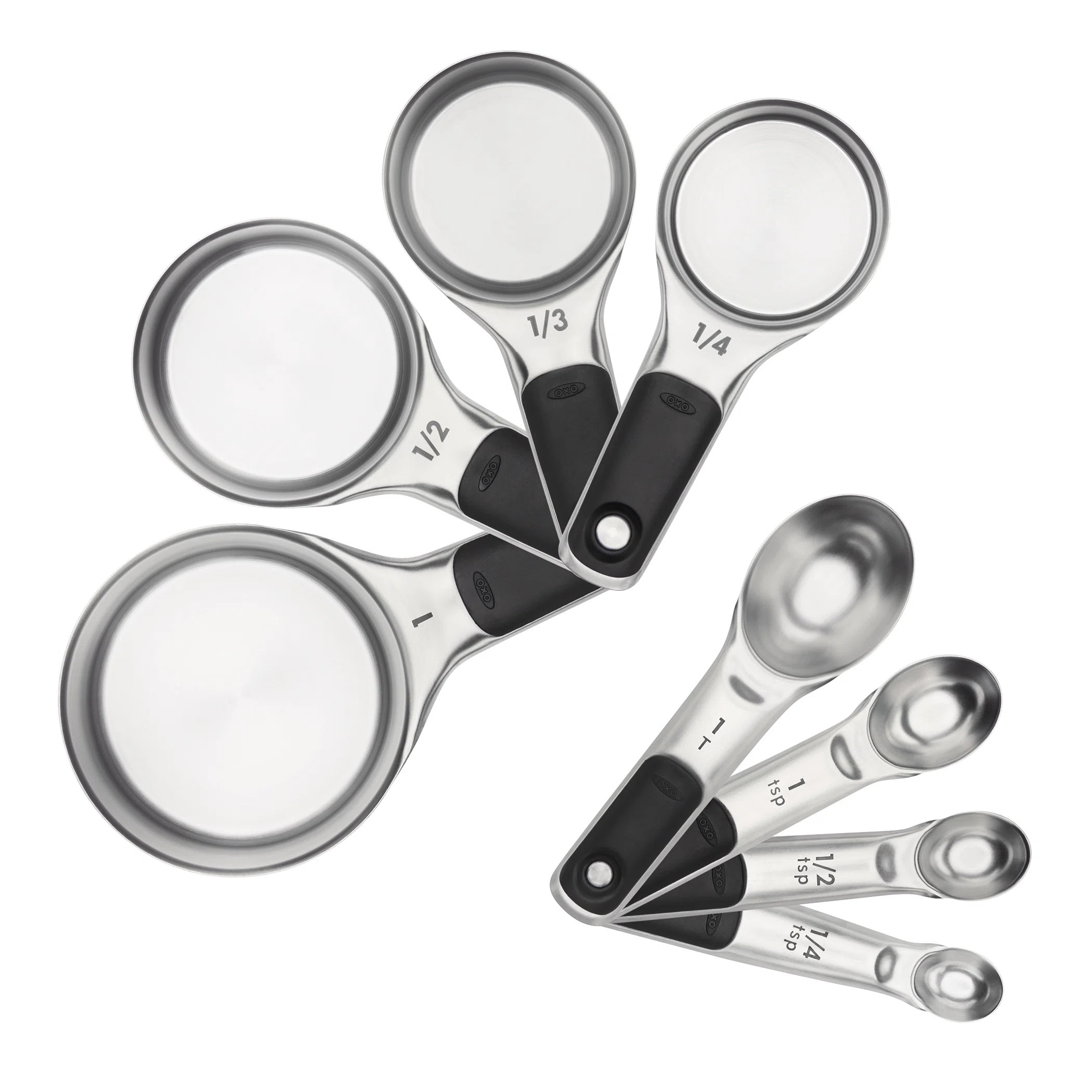 OXO 8-Pieces Stainless Steel Measuring Cup and Spoon Set | Wayfair North America