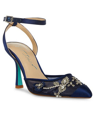 Betsey Johnson Women's Micki Embroidered Evening Pumps - Macy's | Macy's