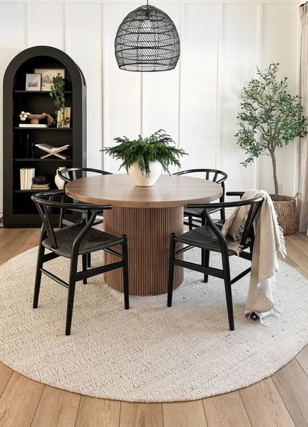 organic modern dining room inspo 

a few fast facts about this space:
- this arch cabinet was an old cabinet from marketplace find that I made over! Linking similar ones! 
- walls + trim are painted Ultra Pure White by Behr 
- DIY fluted table! 
- rug size: 8’ round 


#LTKfindsunder100 #LTKsalealert #LTKhome