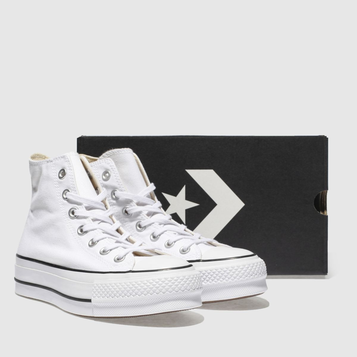 Womens White Converse All Star Lift Hi Trainers | schuh | Schuh
