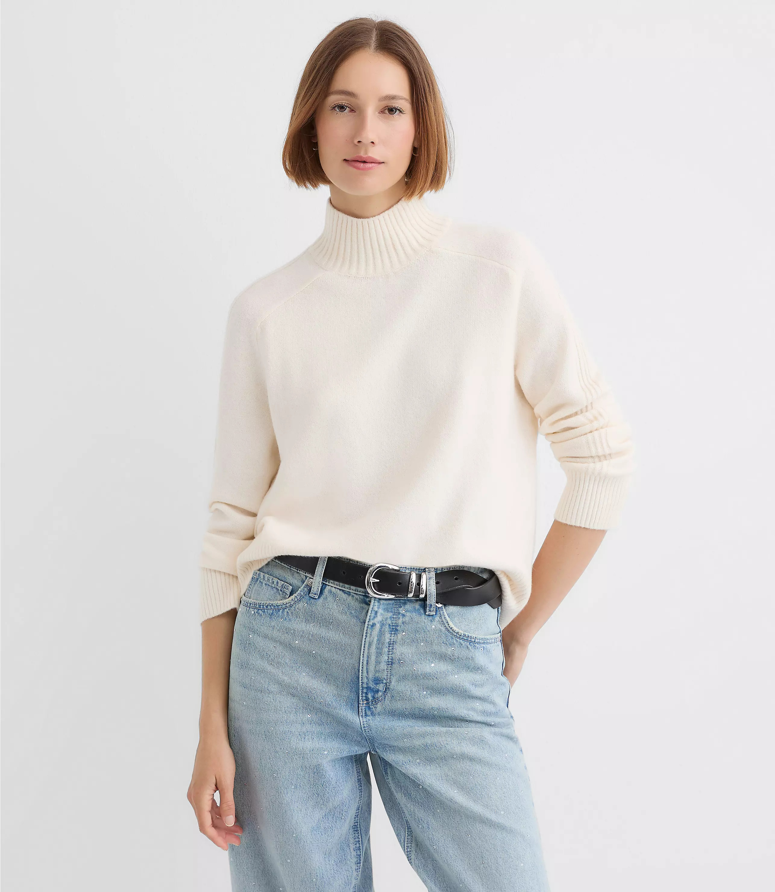 Modern Mock Neck Sweater | LOFT