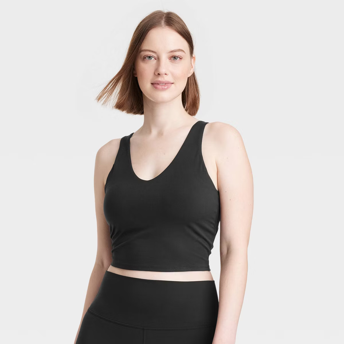 Women's Flex V-Neck Cropped Sports Bra - All In Motion™ | Target