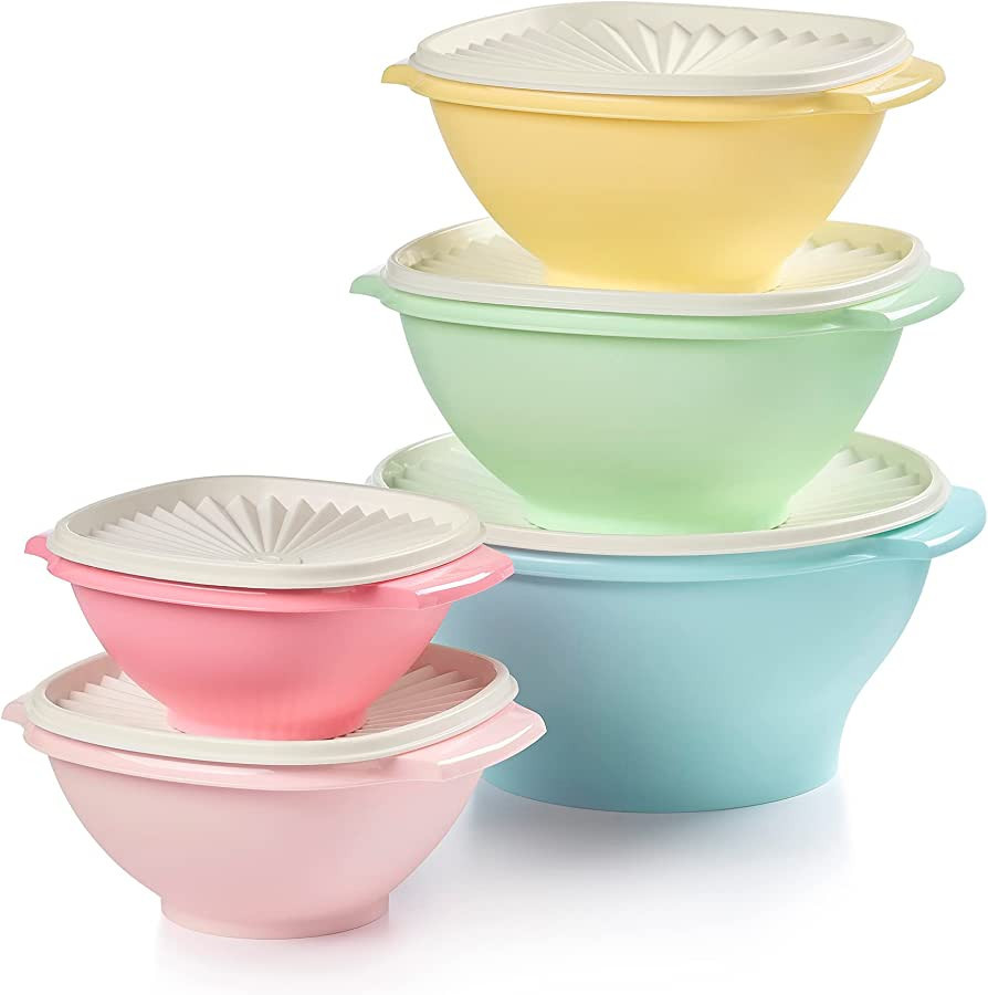 Tupperware Heritage Collection 10 Piece Food Storage Container Set in Vintage Colors - Dishwasher... | Amazon (US)