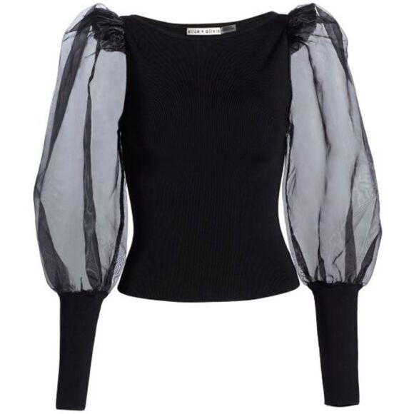Alice + Olivia Puff-Sleeve Top size XS | Poshmark