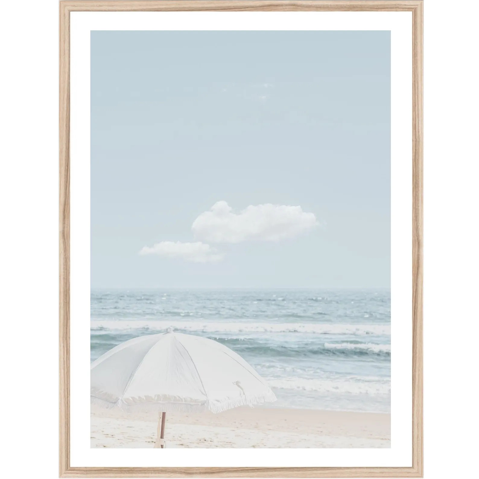 Coastal Wall Art, Beach Photography Prints, Large Wall Art, Pastel Beach Print, Beach Umbrella Ar... | Etsy (Global)