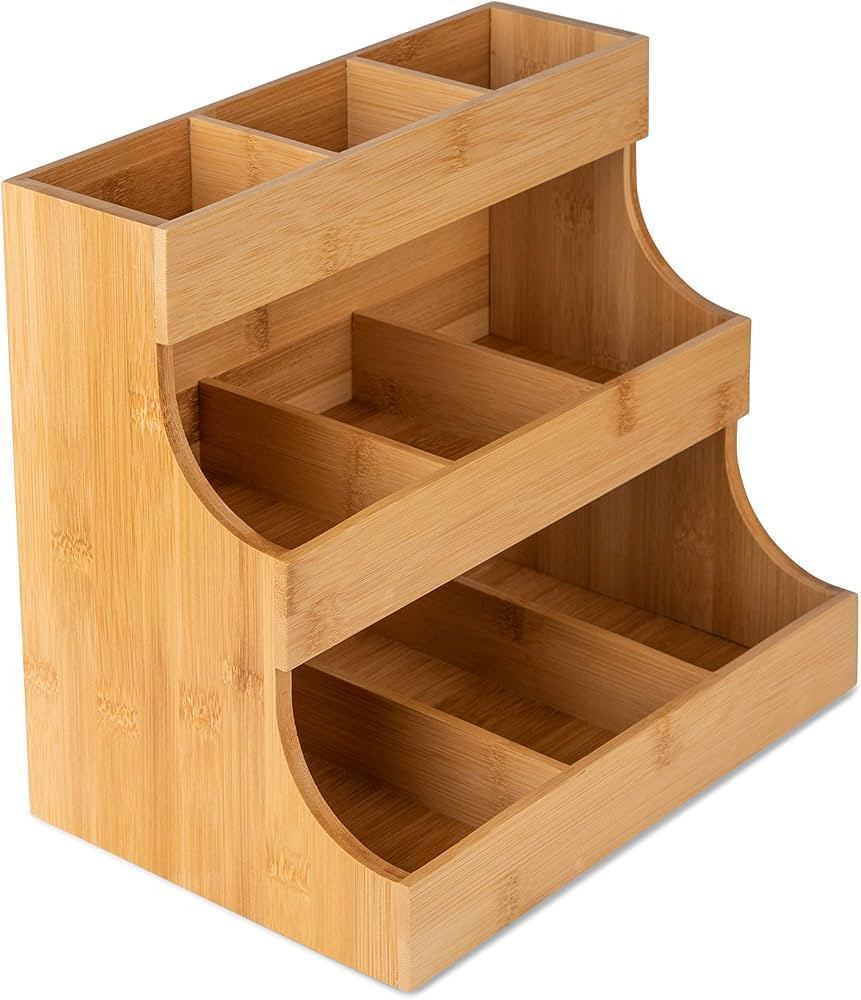 Theodore Vertical Bamboo Tea Organizer – Holds 180 Tea Bags – Compact Wooden Tea Storage Box ... | Amazon (US)