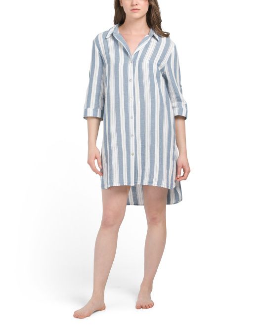 Striped Sleep Shirt | TJ Maxx