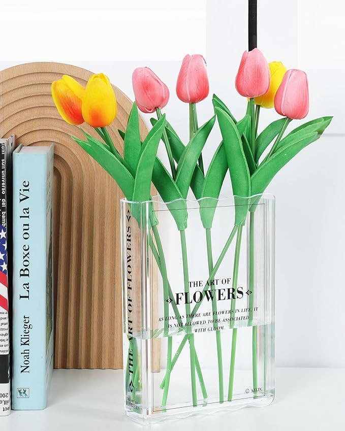 Book-Shaped Vase for Flowers, Book Lovers Gifts, Aesthetic Room Decor Cute Flowers Vases & Must-H... | Amazon (US)
