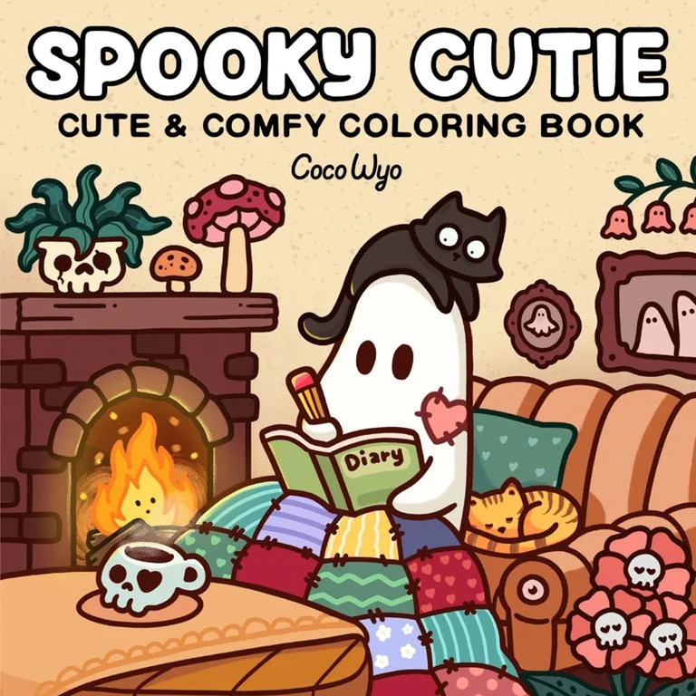 Spooky Cutie: Coloring Book for Adults and Kids, 96 pages (Paperback) | Walmart (US)