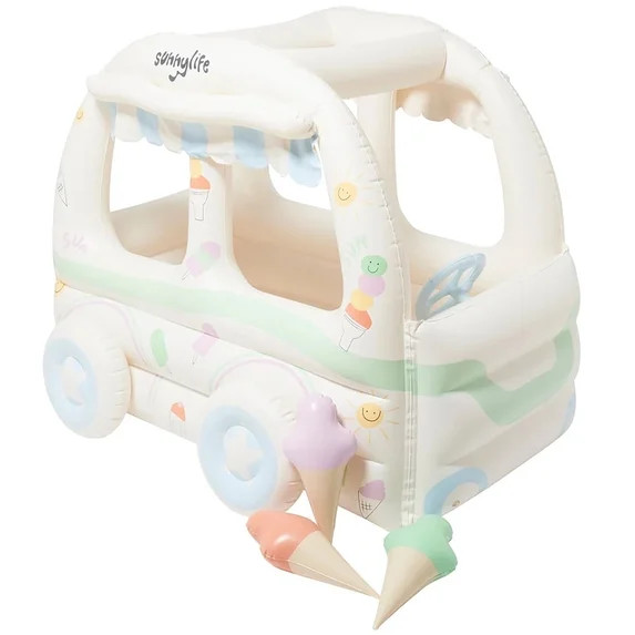 Sunnylife: Inflatable Cubby Vehicle - Summer Sundae - Pastel Ice Cream Truck, Center, 3 Inflatabl... | Walmart (US)