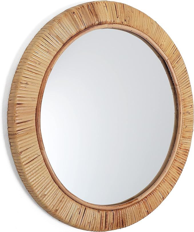 Rutledge & King Wall Mirror Rattan Mirror - Mirror Wall Decor - Wall Mirrors Decorative - Rattan ... | Amazon (US)