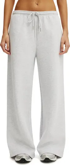 Women's Active Plush Tie Waist Wide Leg Sweatpant | Nordstrom