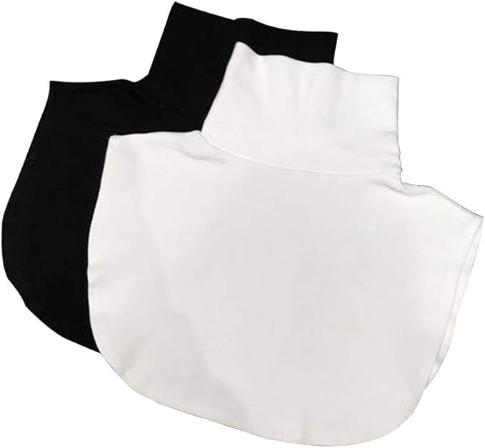 Joyci Women's Solid Stripe Turtleneck Dickey Collar Wear Outer or in Sweater Hoodie High Neck Moc... | Amazon (US)