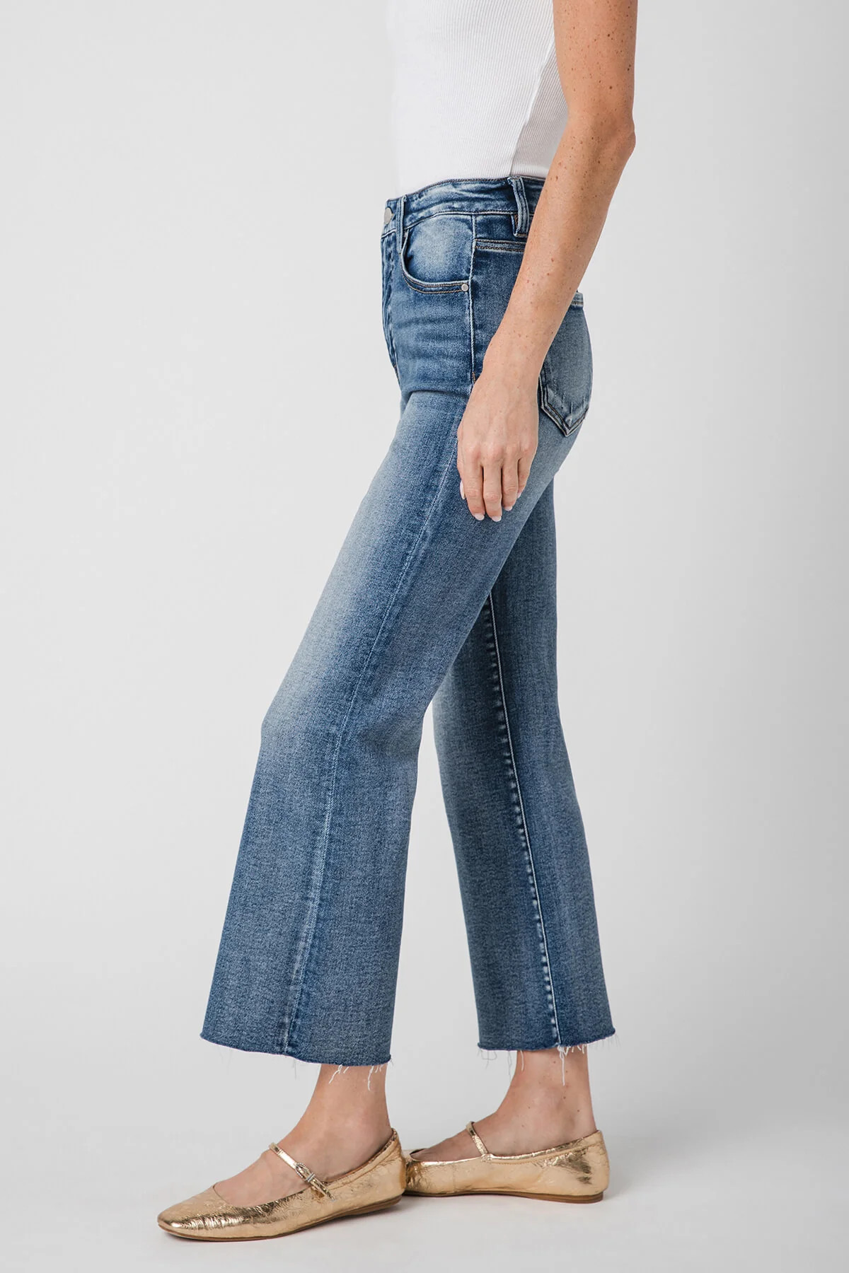 Risen Cora High Rise Kick Flare Jeans | Social Threads